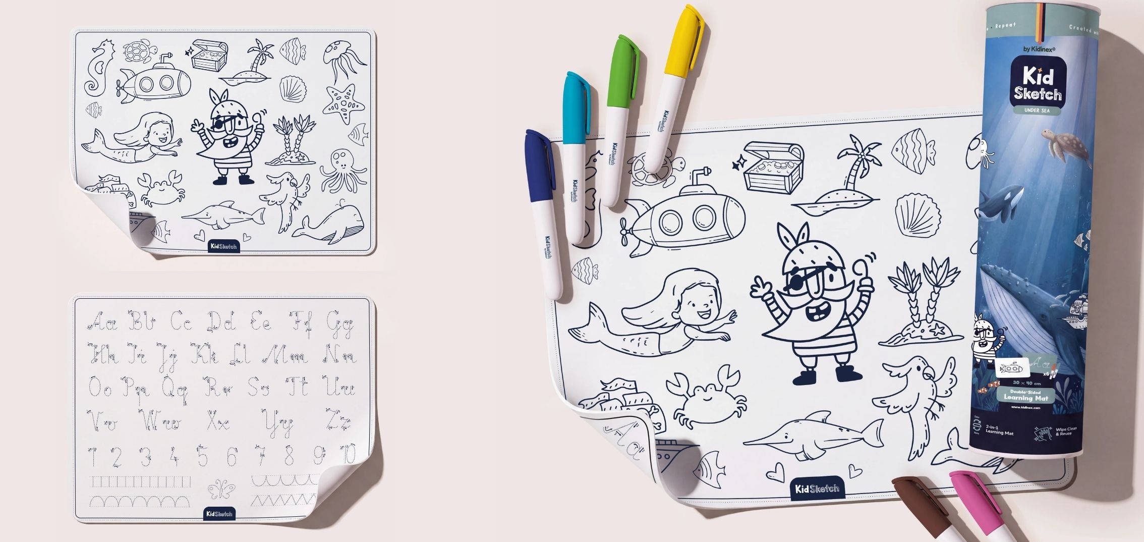 Silikonová podložka na malování a psaní KidSketch Under Sea (4)